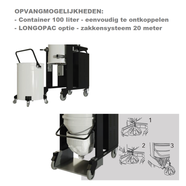 Industriële fijnstof stofzuiger HD Coynco HDC B155 Basic