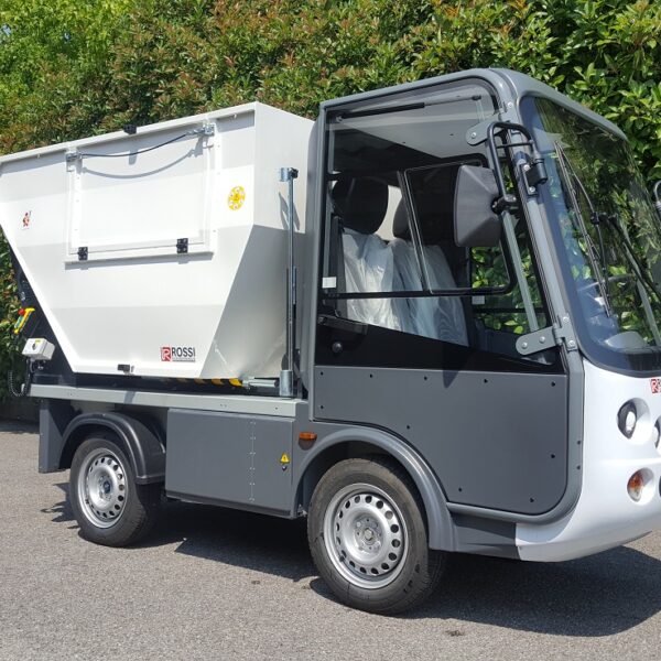 elektrische huisvuilwagen met containerlift
